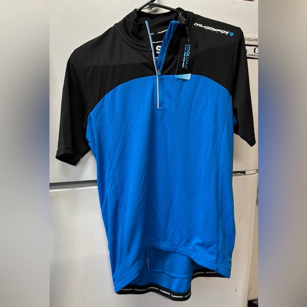 Men’s muddyfox cycling shirt with back pockets and zipper pocket